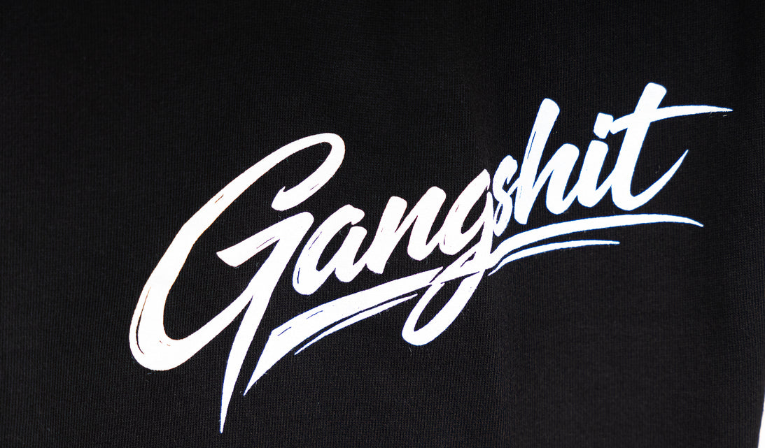 Gangshit Script Shorts – Black