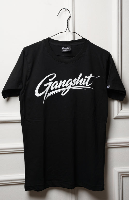 Gangshit Script T-Shirt – Black