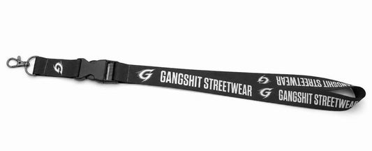Gangshit Streetline Key Lanyard – Black